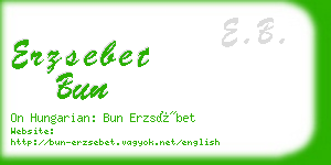 erzsebet bun business card